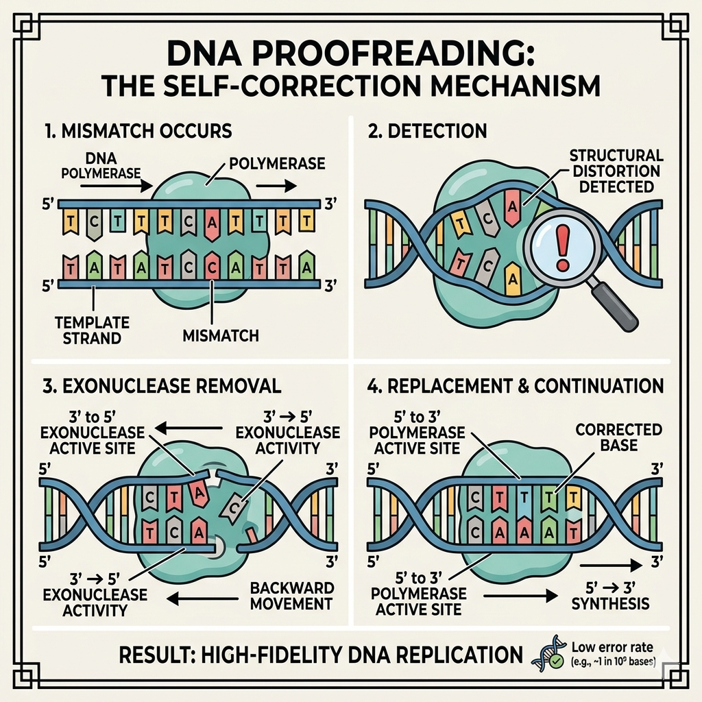 mismatch repair of DNA
replication